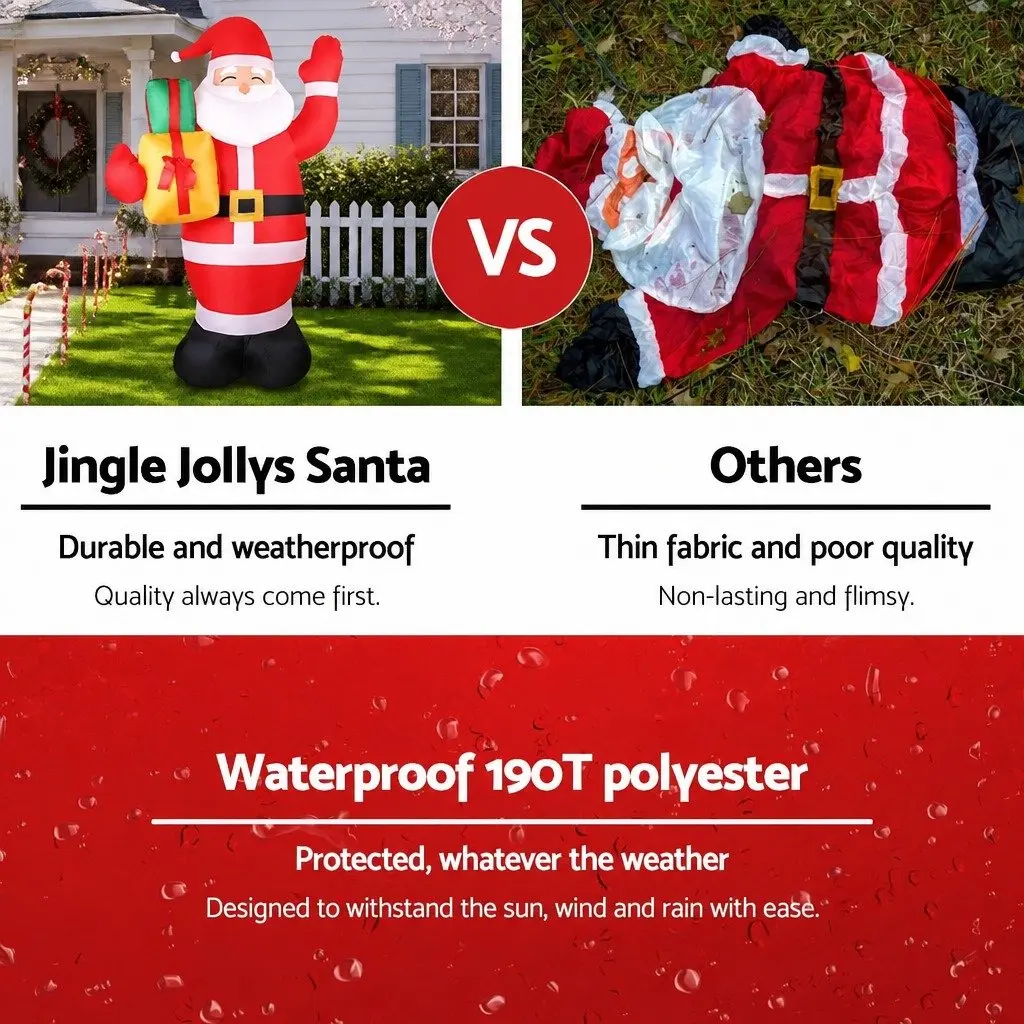 2.4M Christmas Inflatable Santa with LED Lights