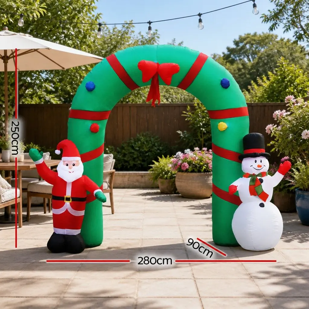 Illuminated 2.8M Christmas Inflatable Archway