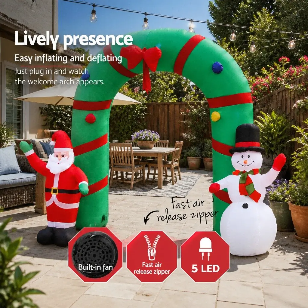 Illuminated 2.8M Christmas Inflatable Archway