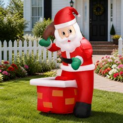 Illuminated Christmas Inflatable Santa Decoration