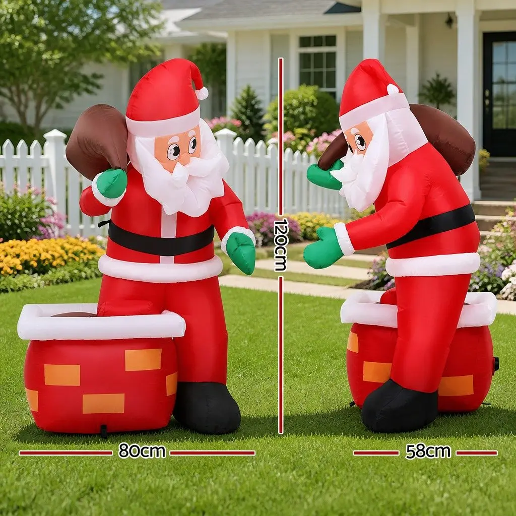 Illuminated Christmas Inflatable Santa Decoration
