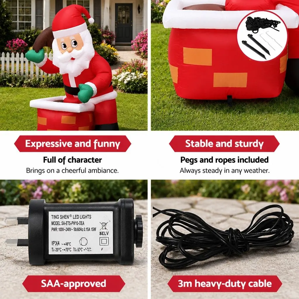 Illuminated Christmas Inflatable Santa Decoration
