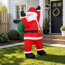 1.9M Christmas Inflatable Santa with LED Lights