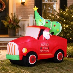 Stunning 1.6M Inflatable Santa Truck with LED Lights