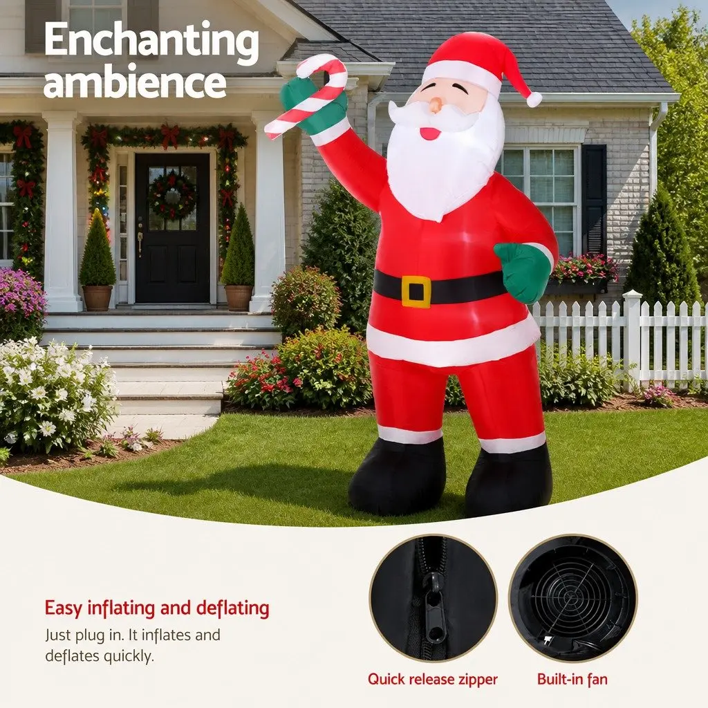 Illuminated 3M Christmas Inflatable Santa Decoration