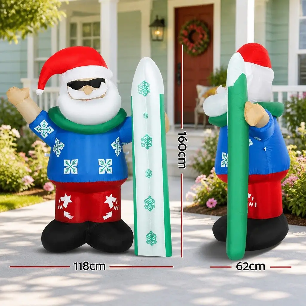 Illuminated 1.6M Christmas Inflatable Santa Decoration