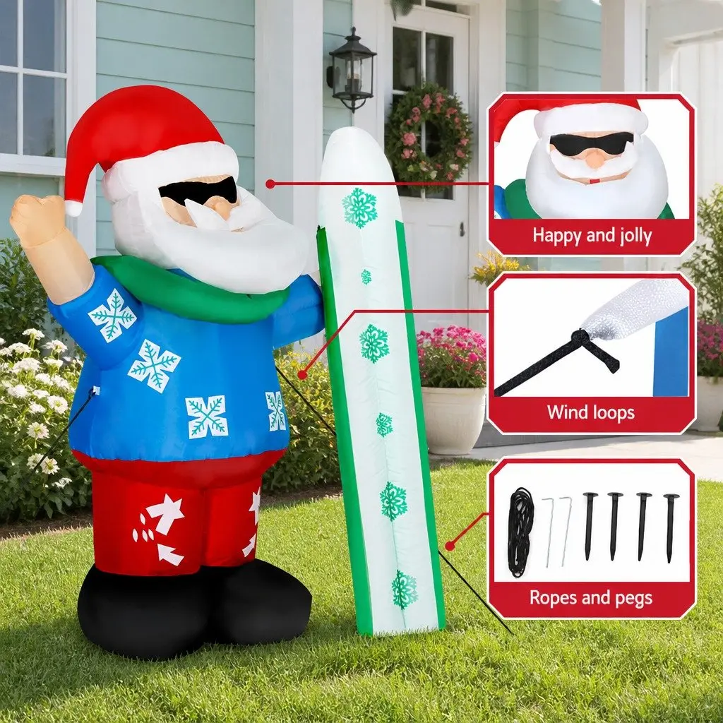 Illuminated 1.6M Christmas Inflatable Santa Decoration