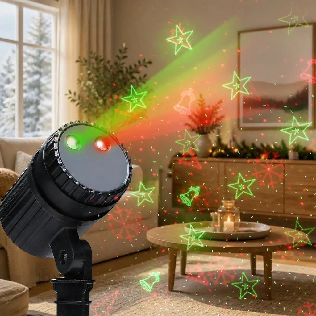 Laser Light Projector ABS Red Green 5-10m Outdoor Decorations