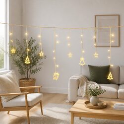 138 LED Icicle Lights 3M Warm White for Holidays
