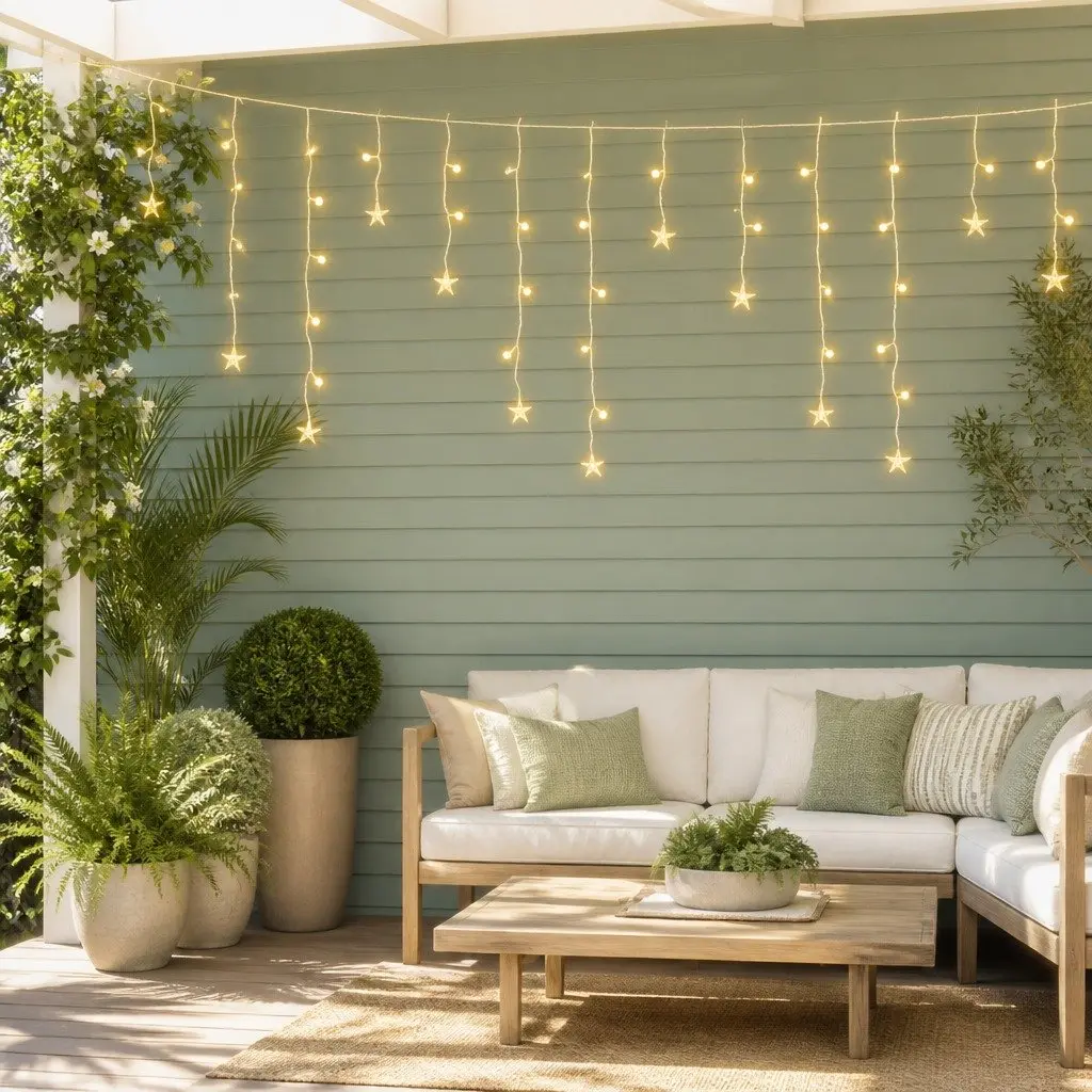 LED Icicle Lights Warm White 6M Outdoor Decoration