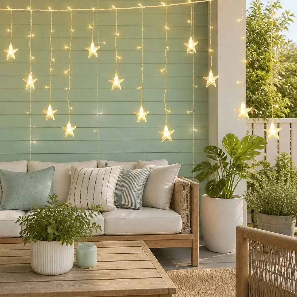 LED Icicle Lights Warm White 6M Outdoor Decoration