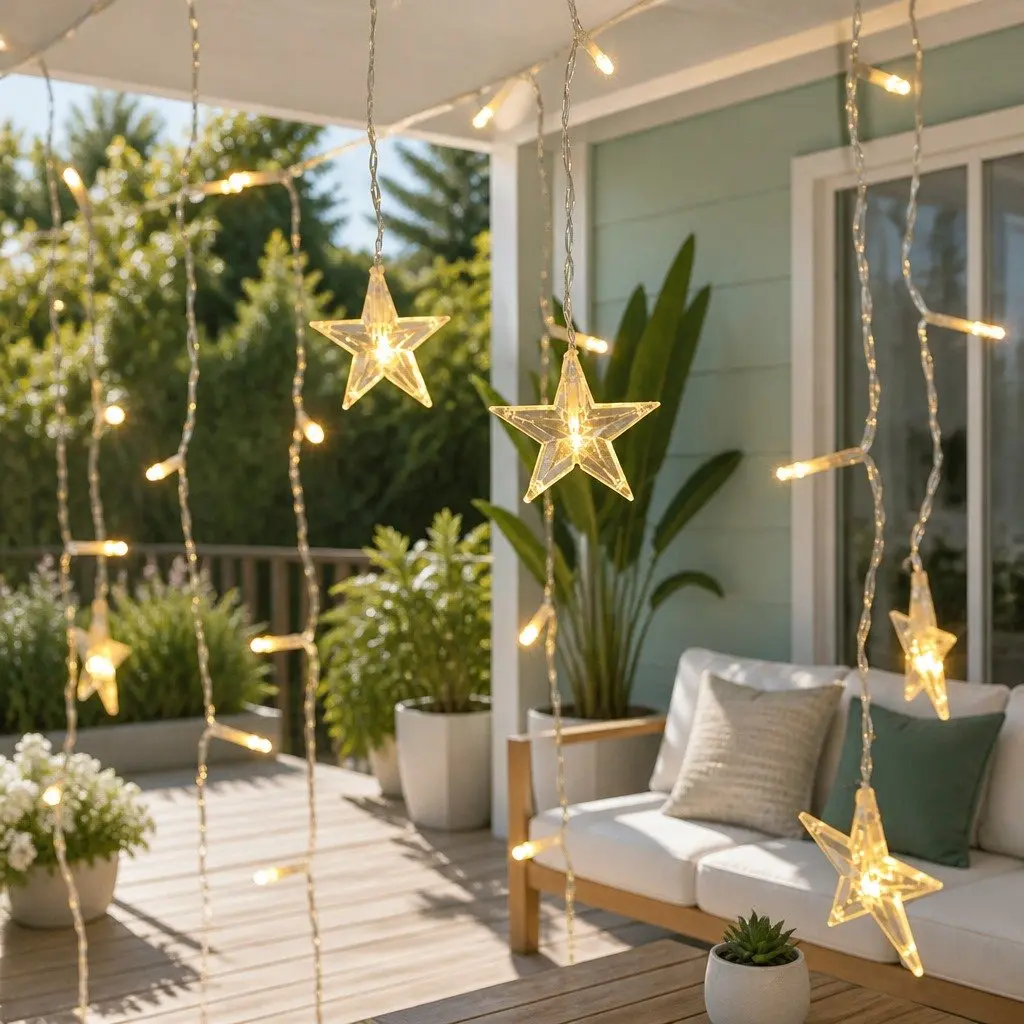 LED Icicle Lights Warm White 6M Outdoor Decoration