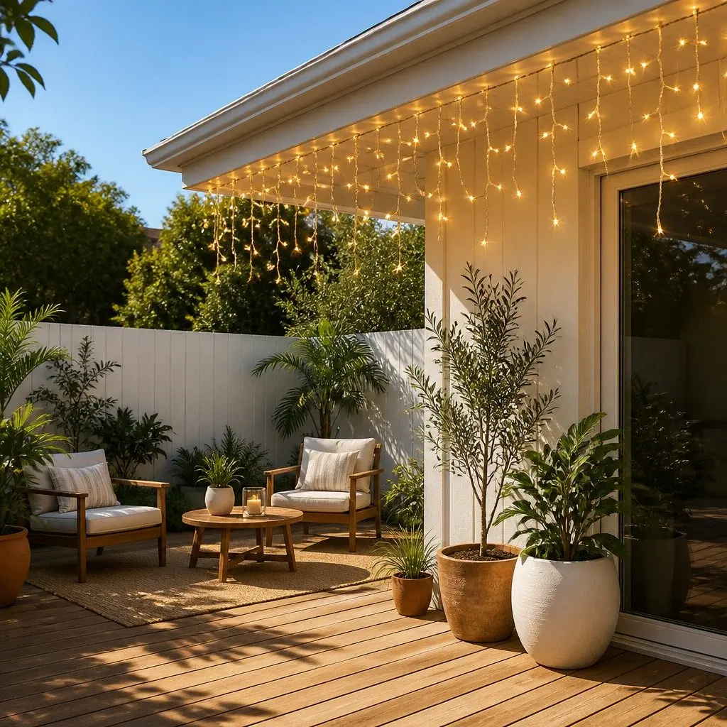 Icicle String Lights Outdoor 12.5M Warm White LED Solar Powered 100 Drops Christmas