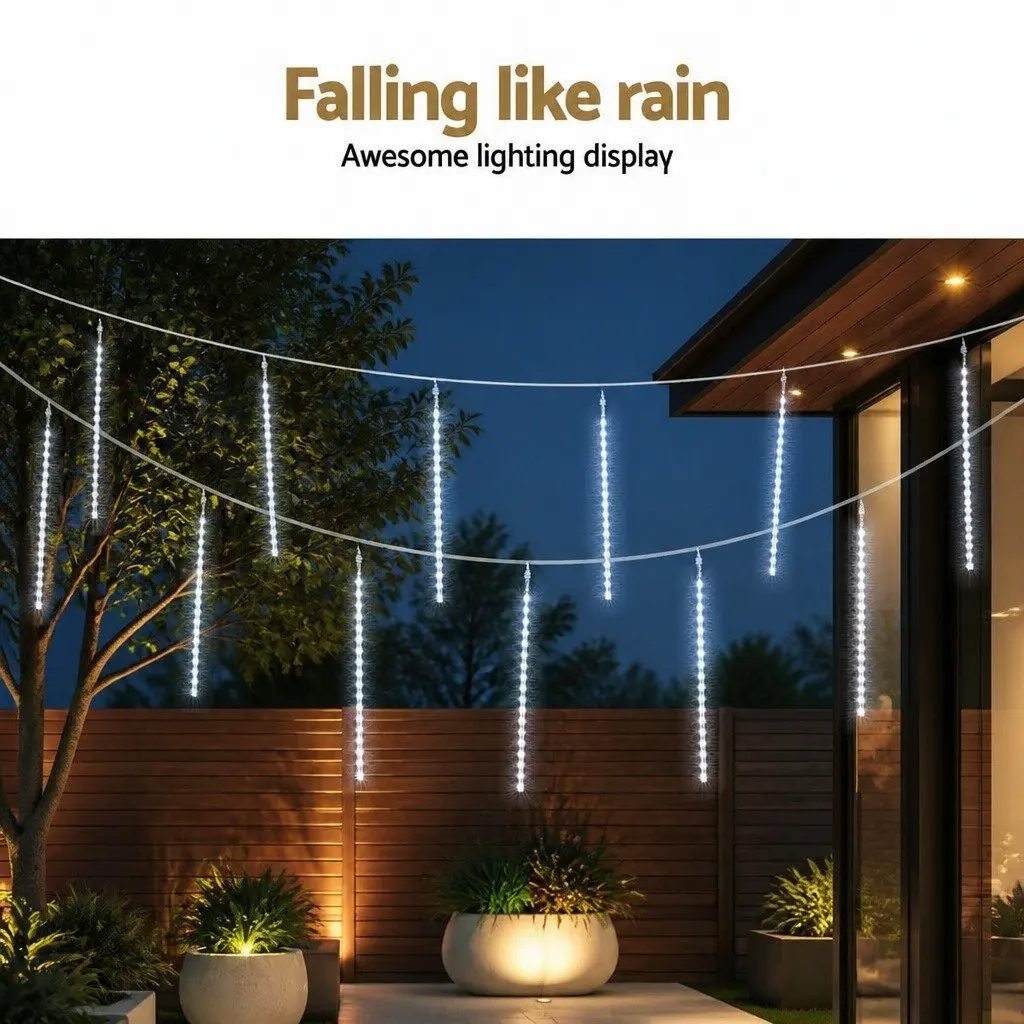 7M Christmas Icicle Shower Lights with 288 LEDs
