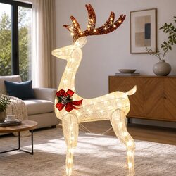 Durable Reindeer Christmas Lights - 100 LED Warm White