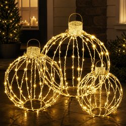 Premium Christmas Light Set with 320 LED and 3 Decorative Balls