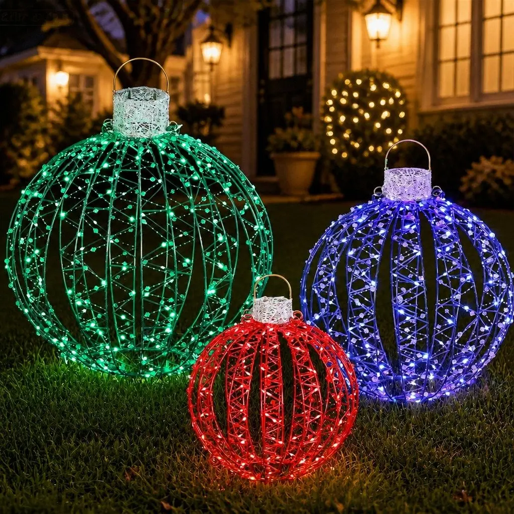 Christmas Lights LED 320 Bulbs 3D Ball Decorations Set Multicolour Indoor Outdoor