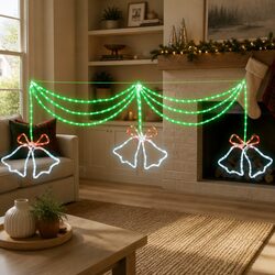 288 LED Bell Motif Christmas Light String 1.8M