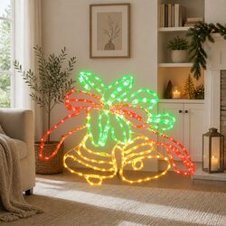 216 LED Multicoloured Bell Lights for Festive Decor