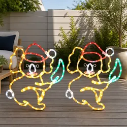 Multicolour LED Christmas Lights 216 Bulbs Outdoor Decor
