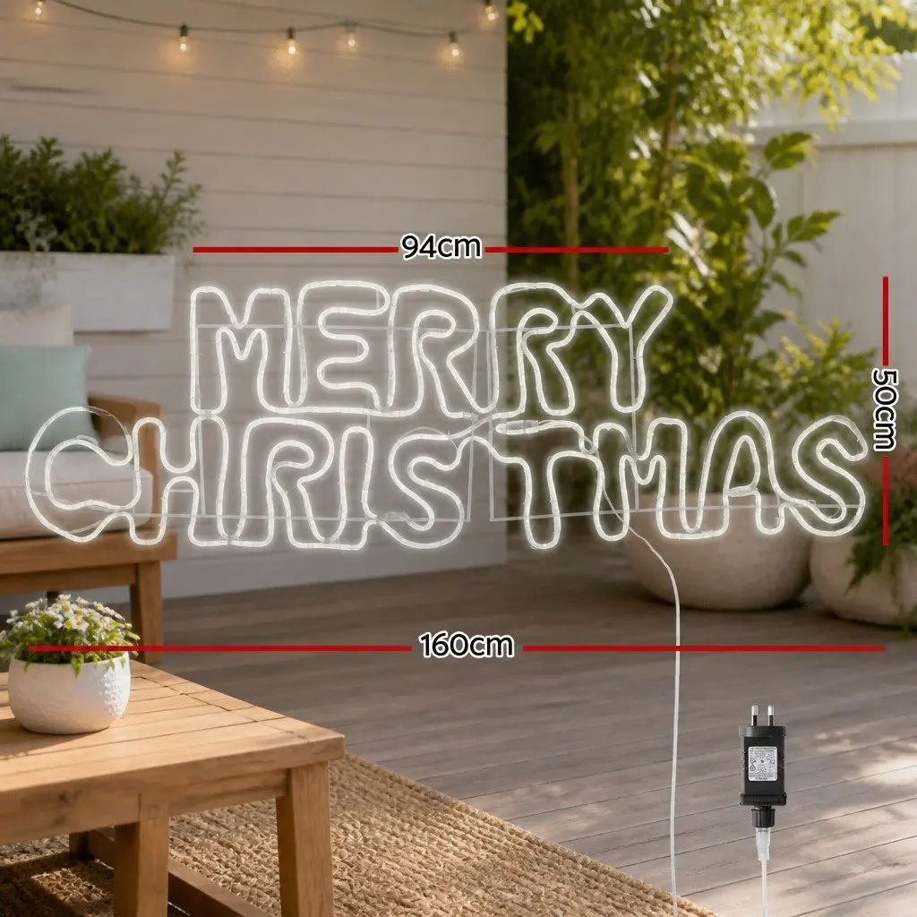 LED Rope Light Multicolour 1.6M 360 Bulbs Outdoor Christmas Decoration