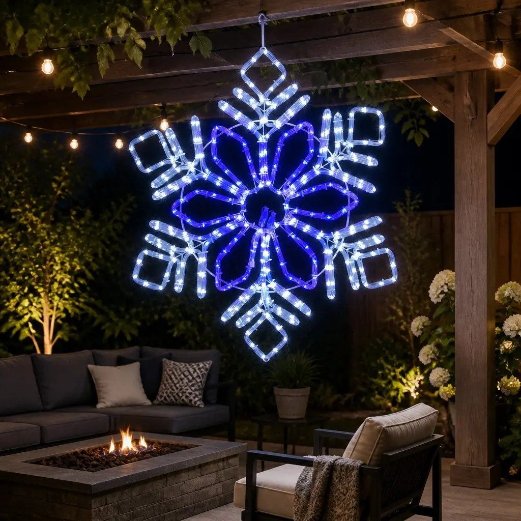 304 LED Multicoloured Snow Motif Christmas Lights