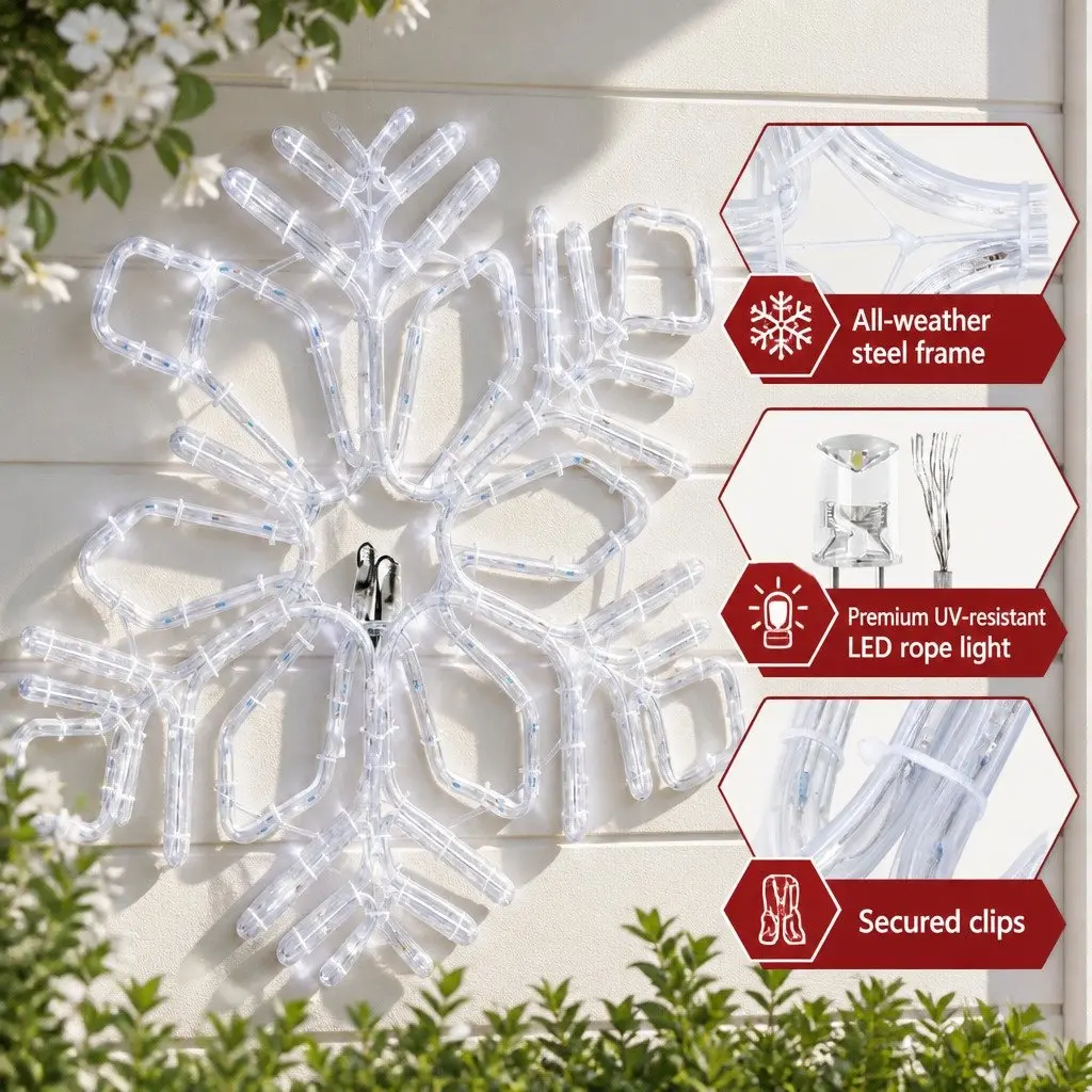 304 LED Multicoloured Snow Motif Christmas Lights