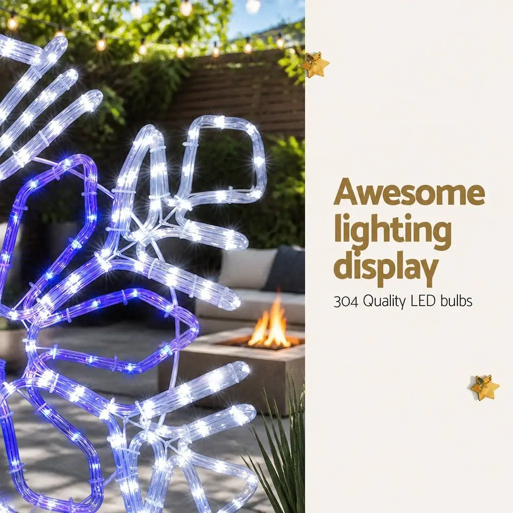 304 LED Multicoloured Snow Motif Christmas Lights