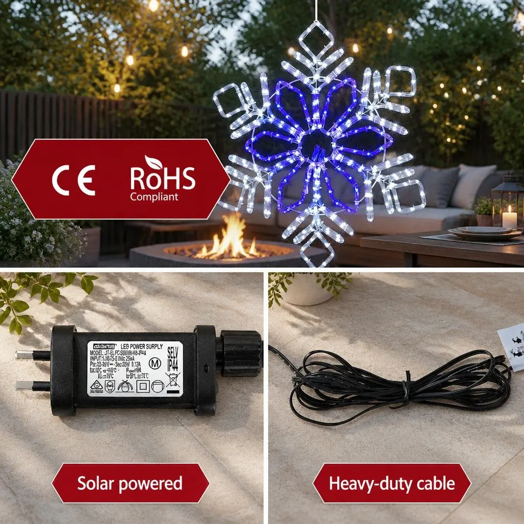 304 LED Multicoloured Snow Motif Christmas Lights