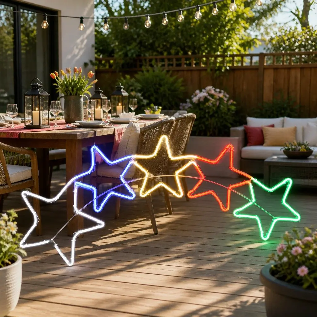 LED Christmas Rope Light Multicolour 1.25M Outdoor Decoration