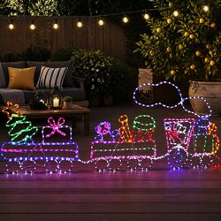 Sturdy 631 LED Train Motif Lights for Festive Decor