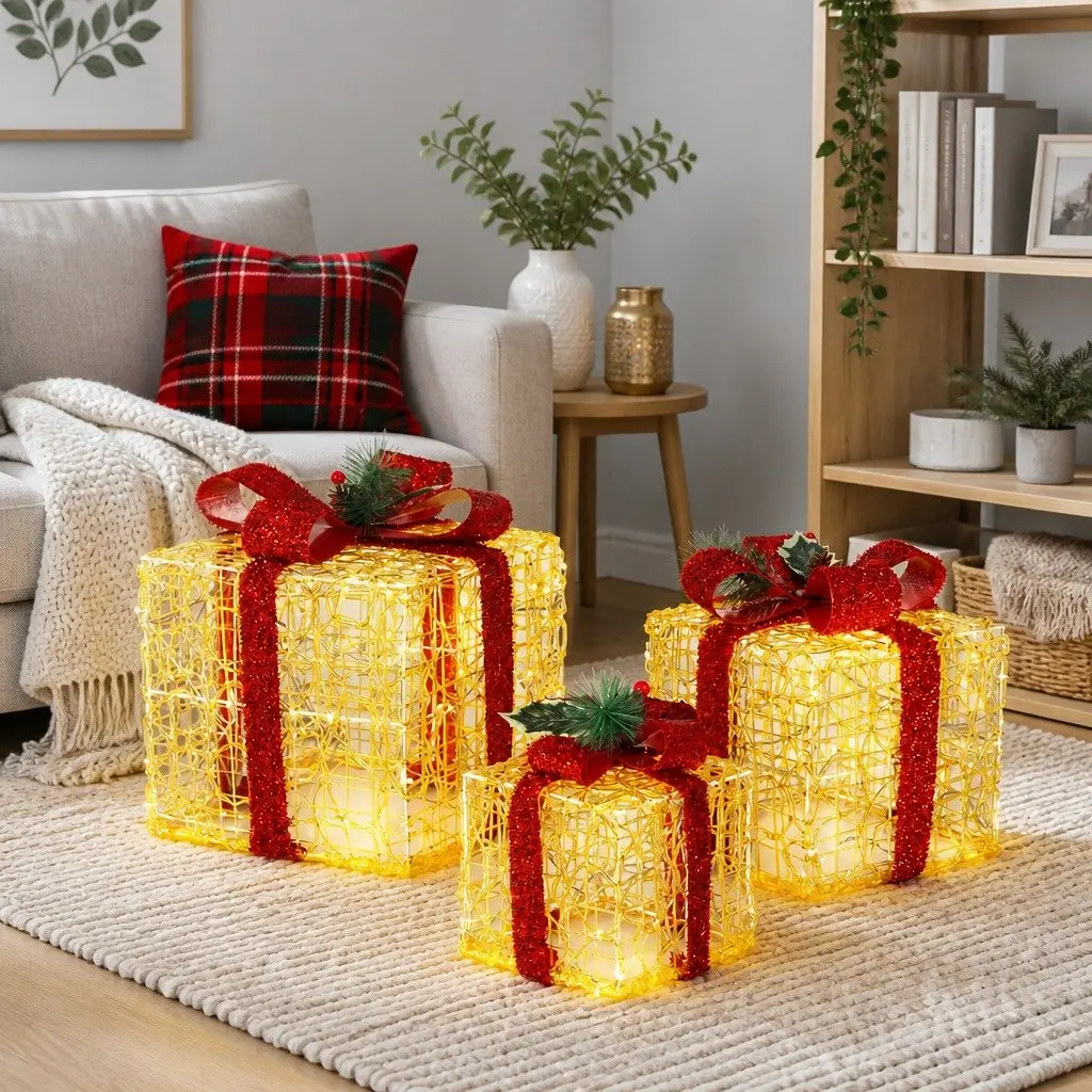Christmas Lights Gift Box Set with 48 LED Bulbs