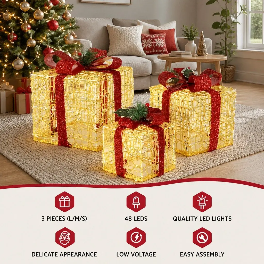 Christmas Lights Gift Box Set with 48 LED Bulbs