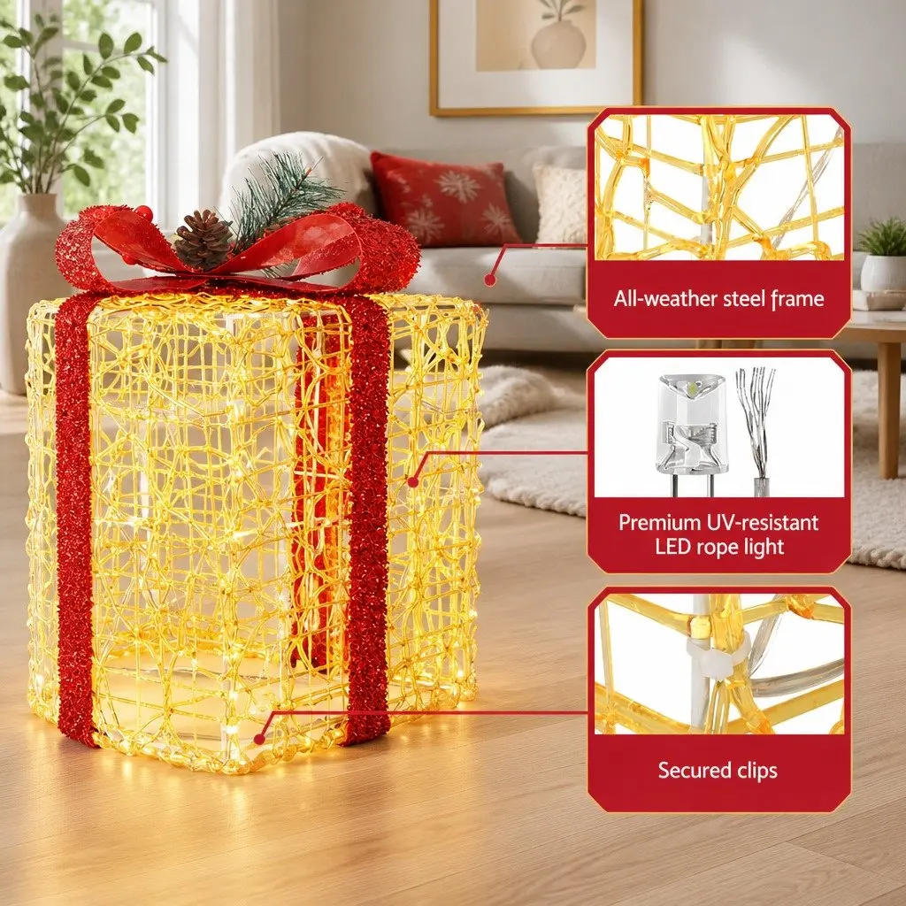 Christmas Lights Gift Box Set with 48 LED Bulbs