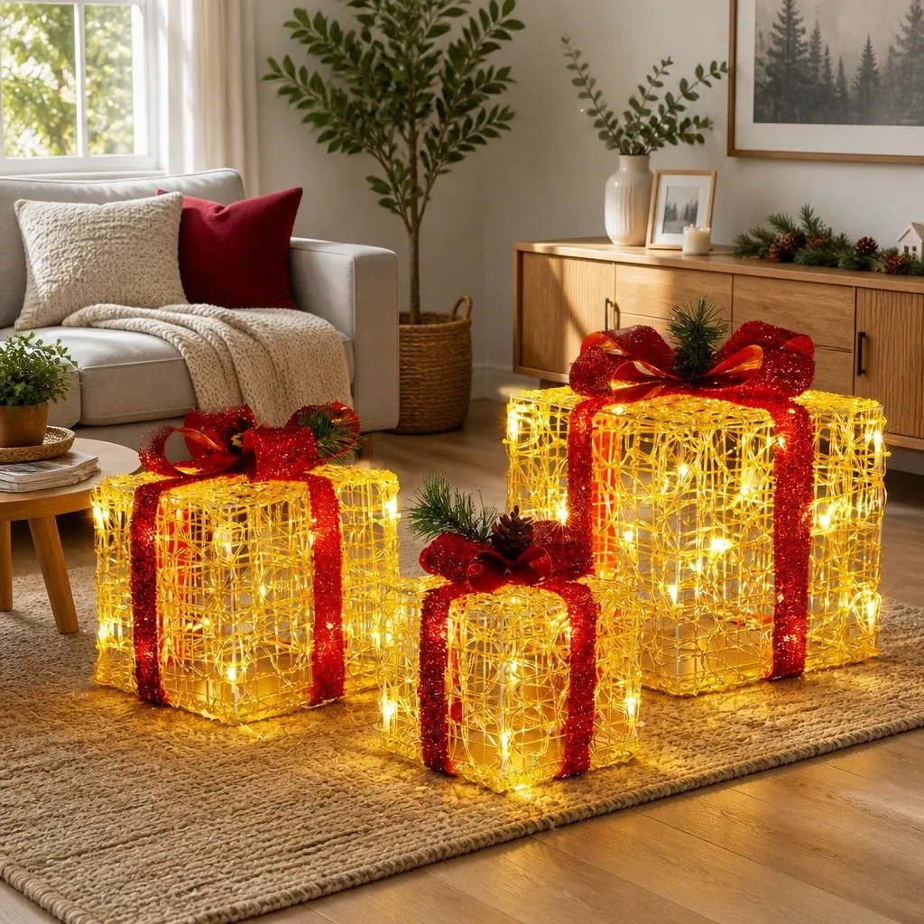 Christmas Lights Gift Box Set with 48 LED Bulbs
