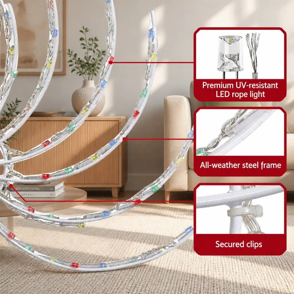 Christmas Lights LED Multi-Coloured 0.5M Outdoor Indoor Decoration
