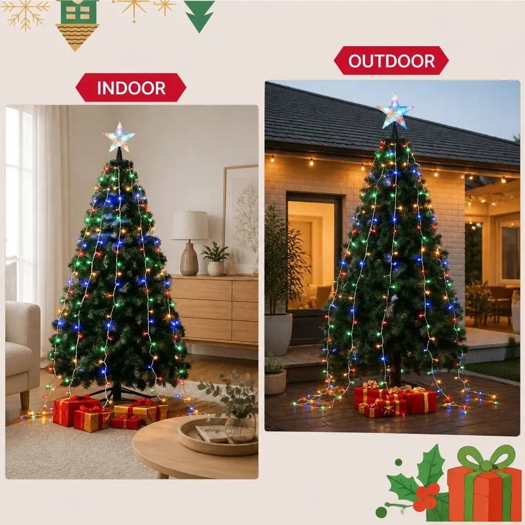 Christmas Waterfall String Lights LED 2.5M Multicolour