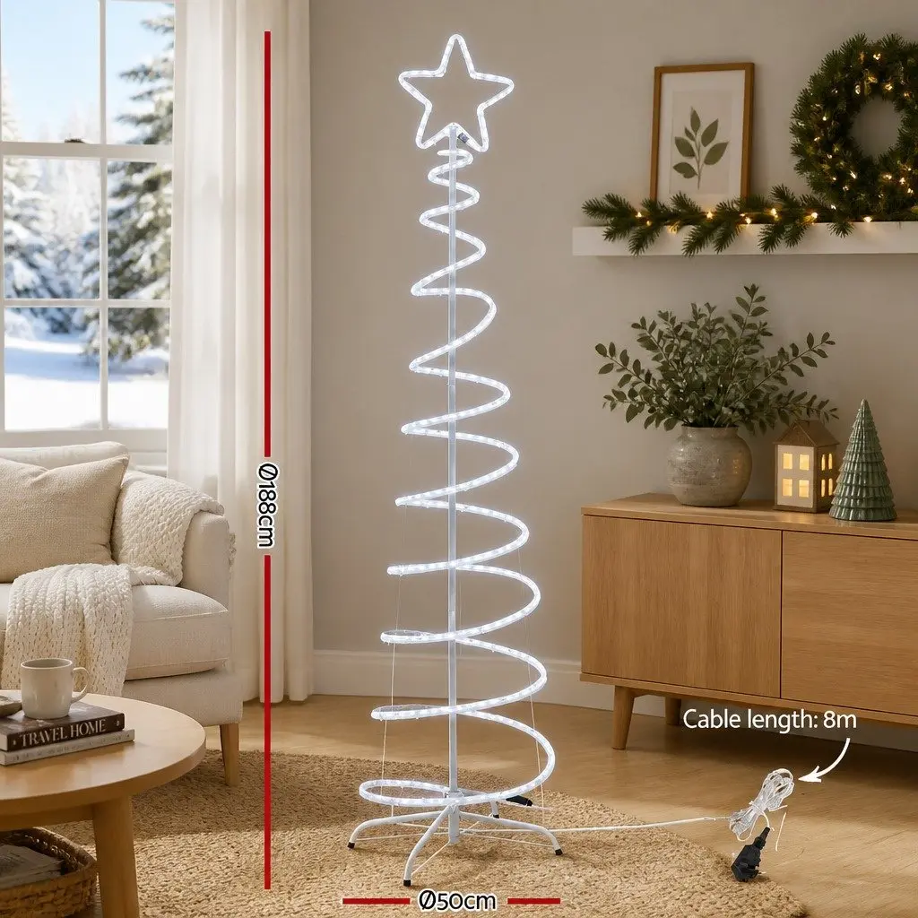 LED Christmas Tree Metal 1.88M Multicoloured