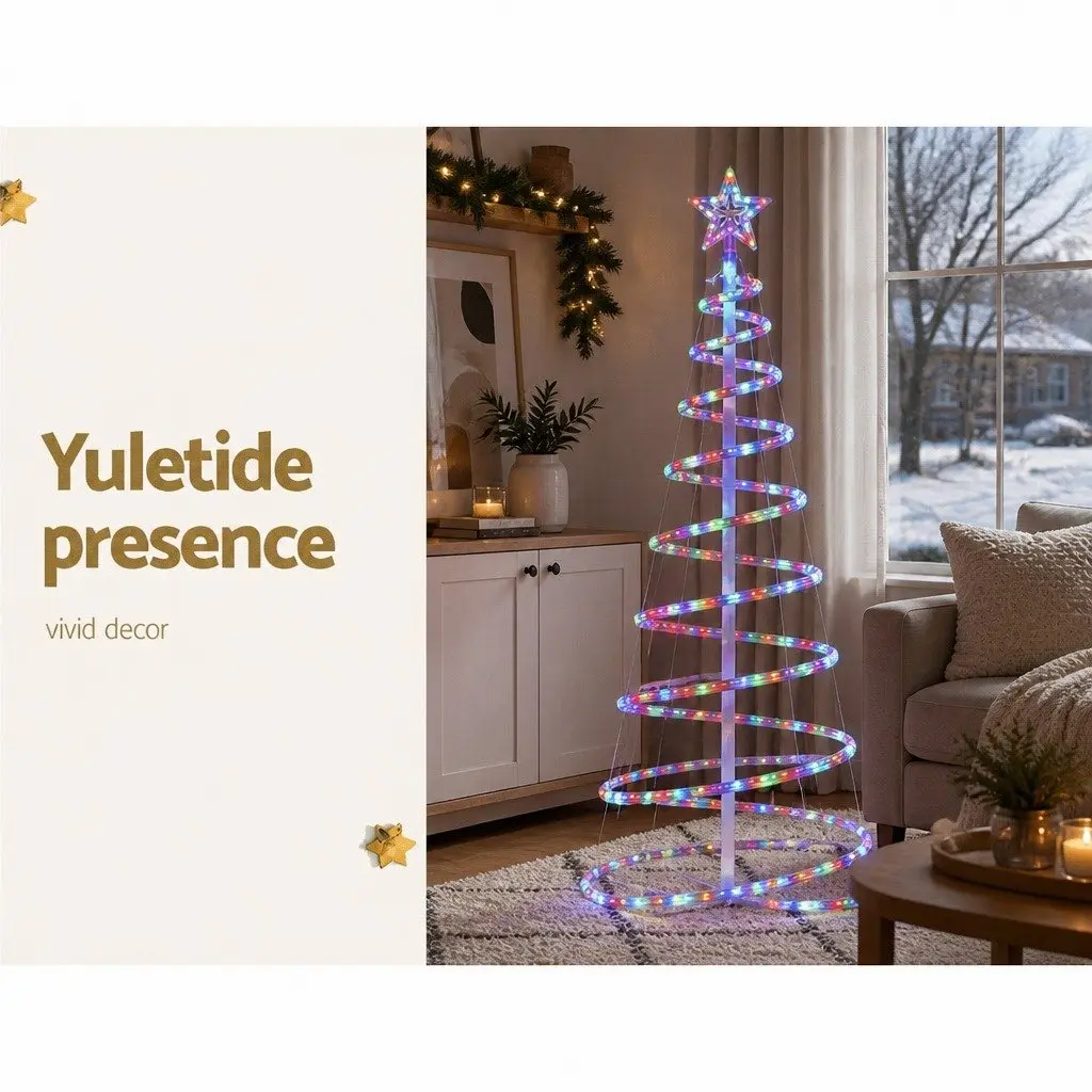 LED Christmas Tree Metal 1.88M Multicoloured