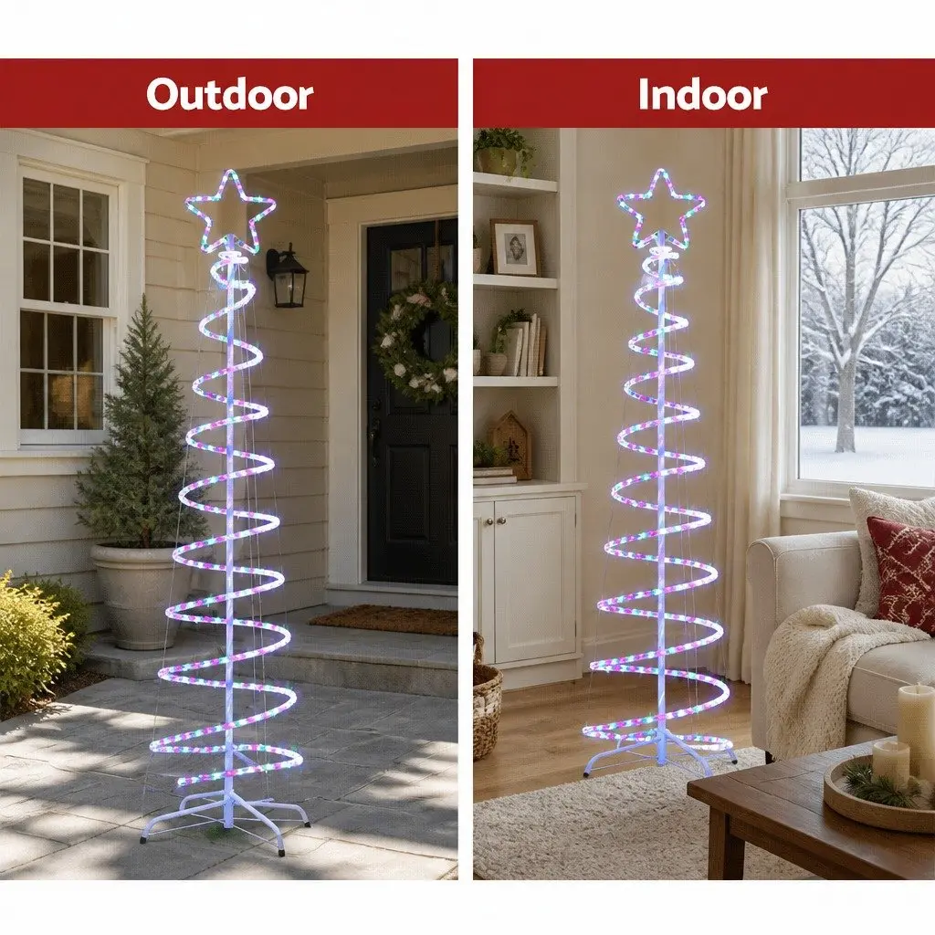 LED Christmas Tree Metal 1.88M Multicoloured