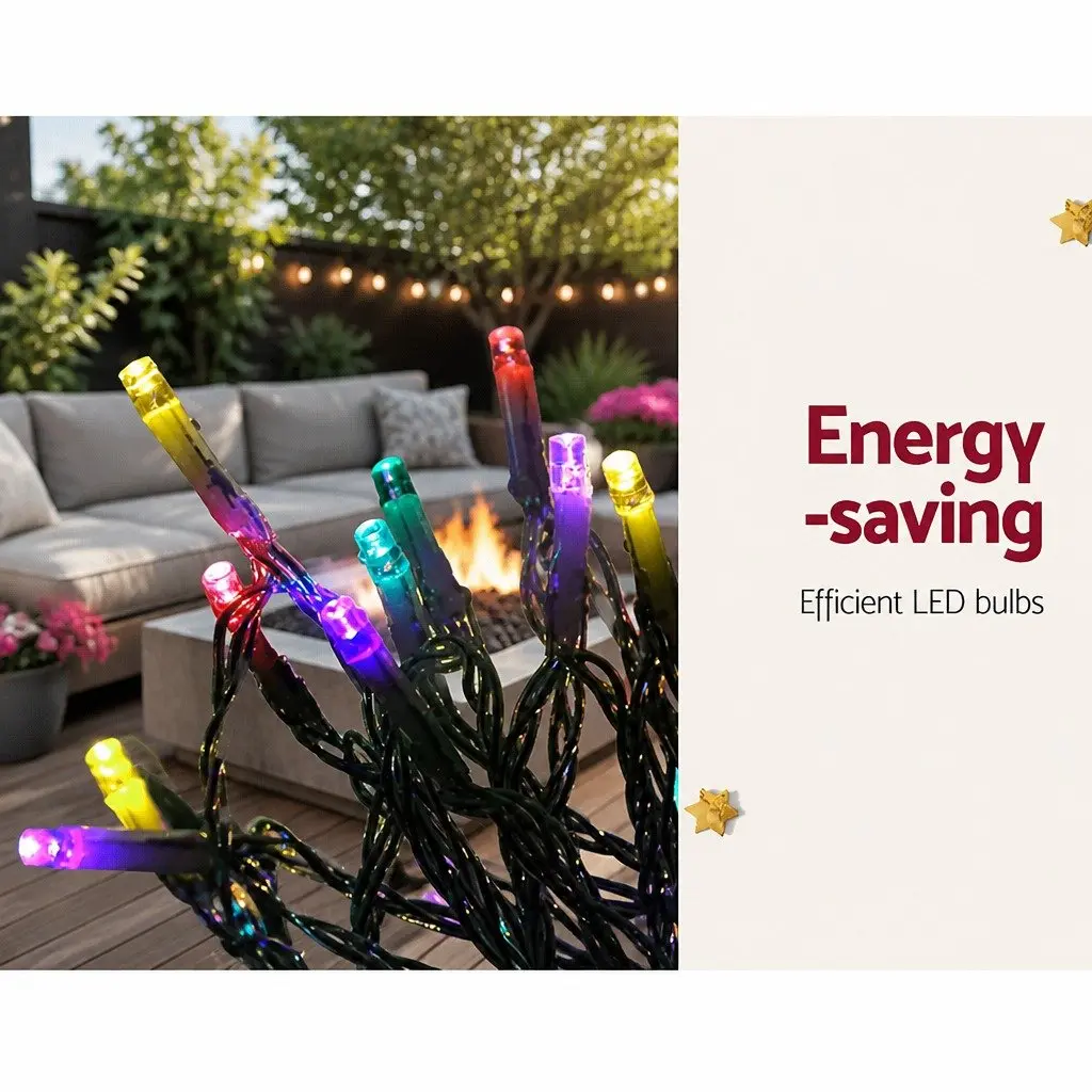 Solar Christmas Lights Multi-Coloured LED 3M String Light Outdoor Decorations