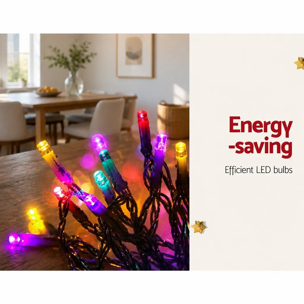 Cascading Solar LED String Lights with 320 Bulbs, 5M