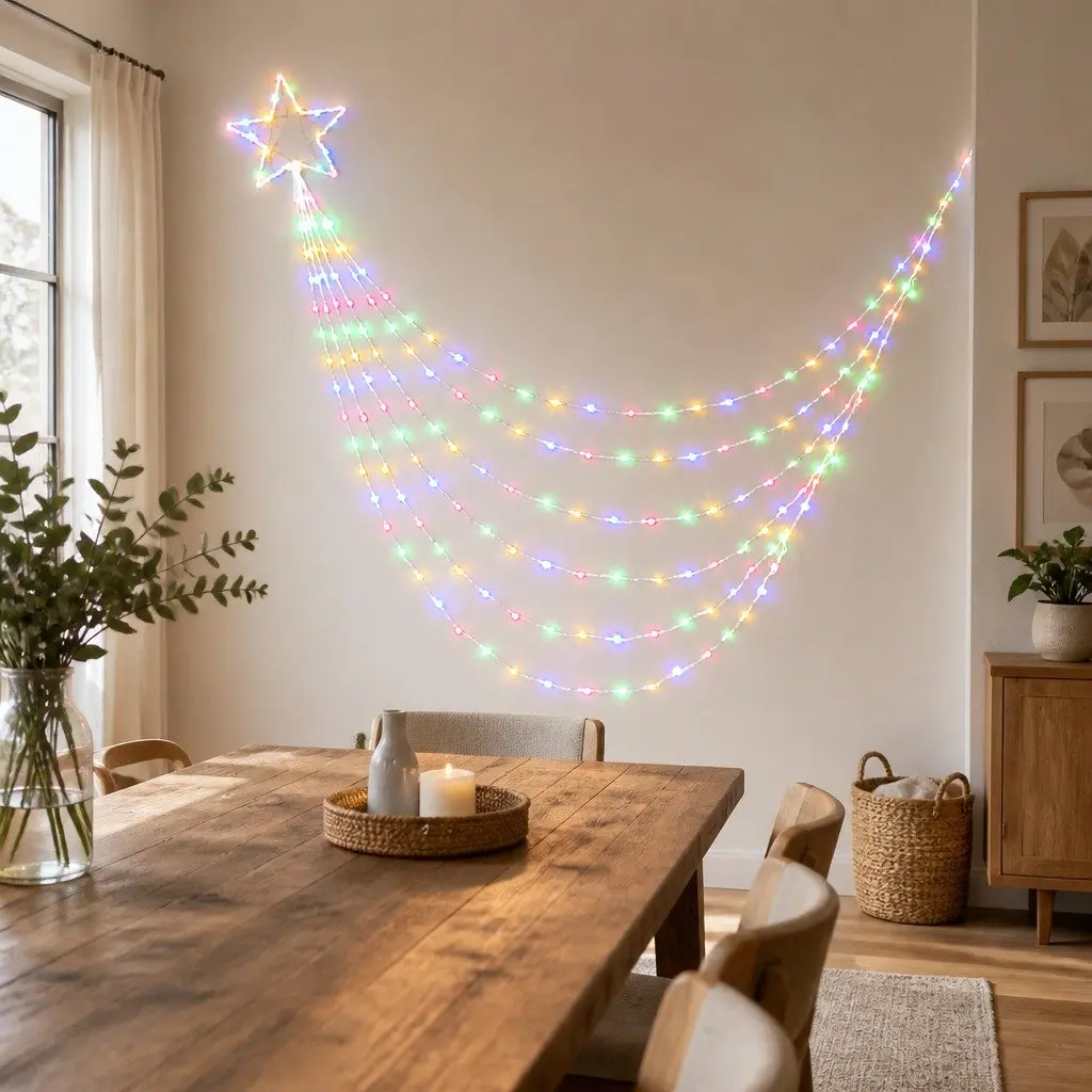 Cascading Solar LED String Lights with 320 Bulbs, 5M