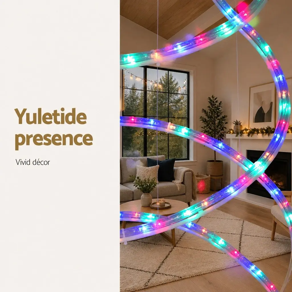 Christmas Tree Solar-powered LED 2.4M Multi-colour Steel Outdoor Indoor Decoration