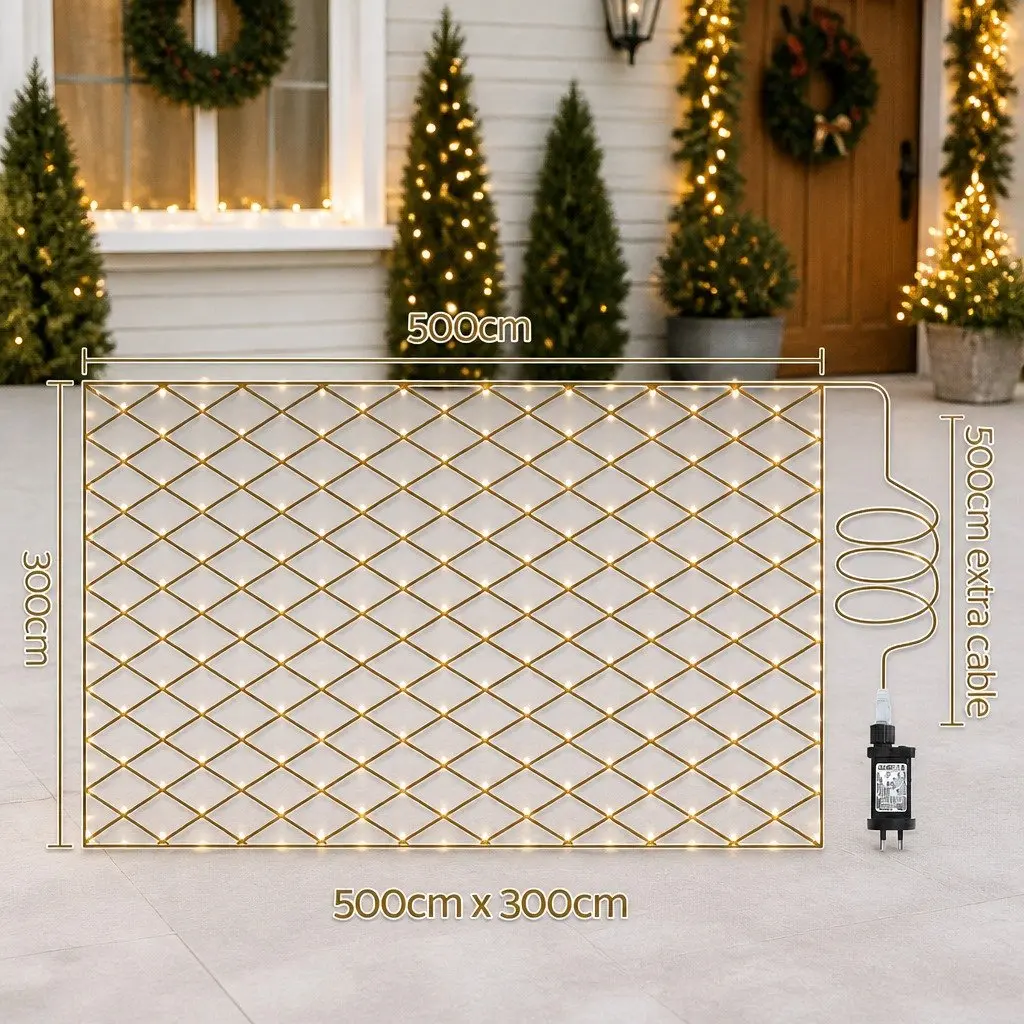 Net String Lights LED 5M x 3M Multicolour