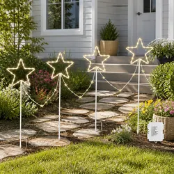 144 LED Star Ground Lights for Pathway Decoration