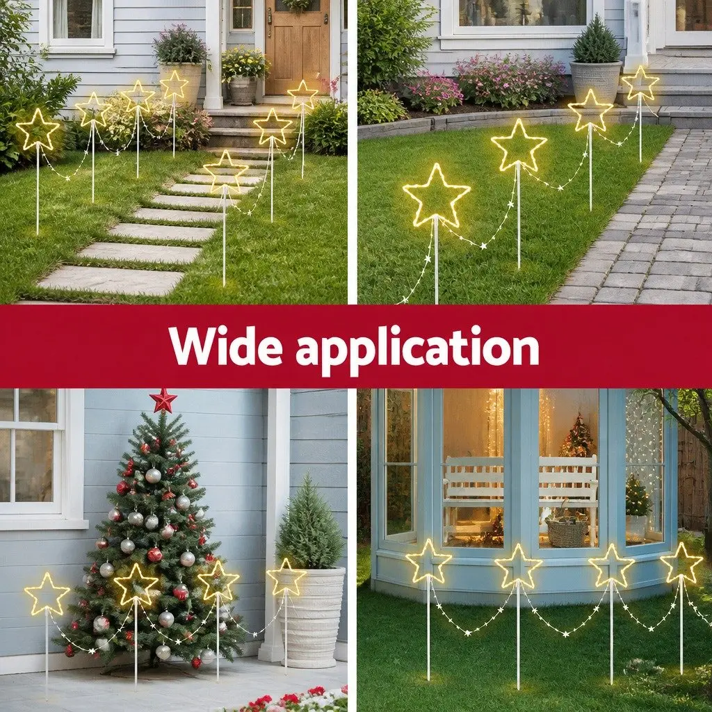 Christmas Lights Ground Light 144 LED Warm White 4 Piece