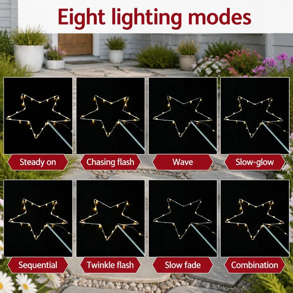 Christmas Lights Ground Light 144 LED Warm White 4 Piece
