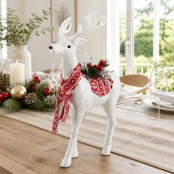 Standing Reindeer Christmas Ornaments with Glitter Finish