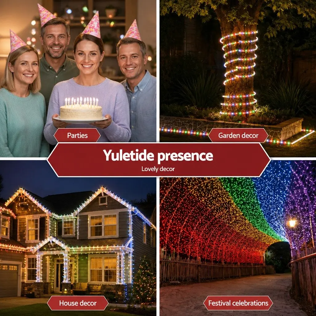 Rope Lights LED 20M Multicolour String Indoor Outdoor